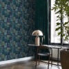 Origin Wallcoverings tapeet patchwork kilim - smaragdroheline