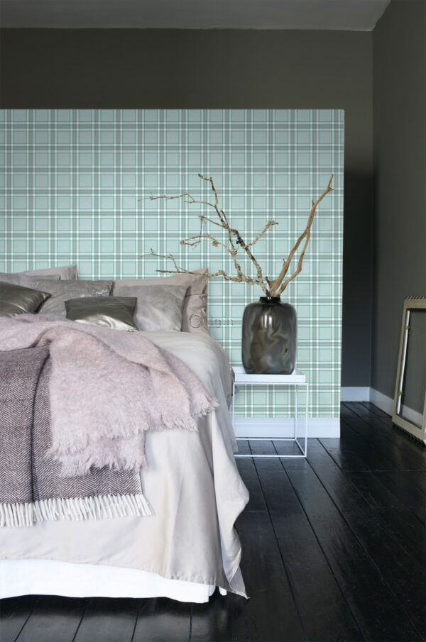 Origin Wallcoverings tapeet rombimotiiv - seladonroheline