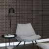 Origin Wallcoverings tapeet rombimotiiv - tumehall ja roosa