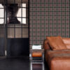 Origin Wallcoverings tapeet rombimotiiv - tumehall ja roosa