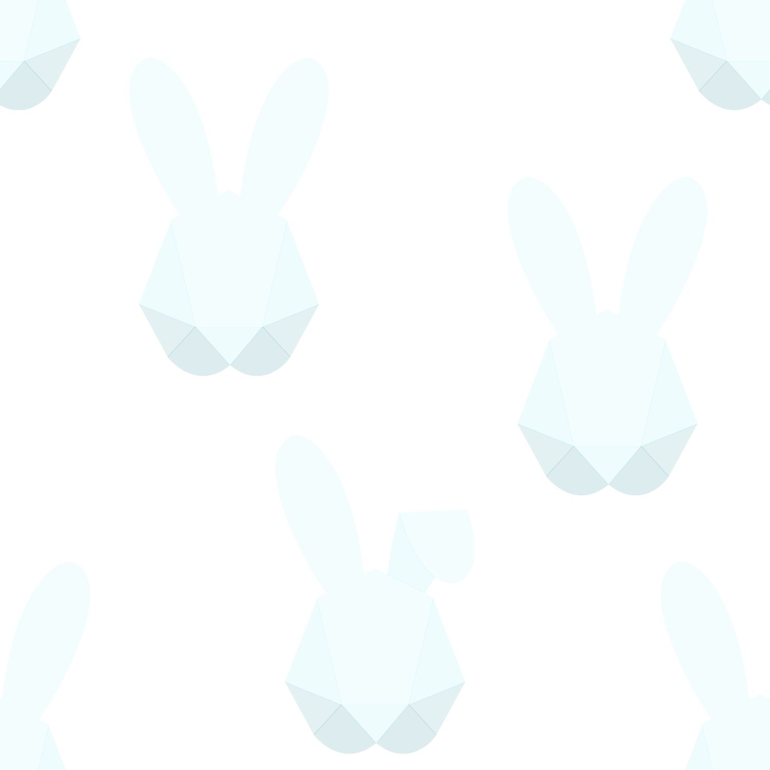 Origin Wallcoverings origami jänesed - pastelsinine