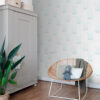 Origin Wallcoverings origami jänesed - pastelsinine