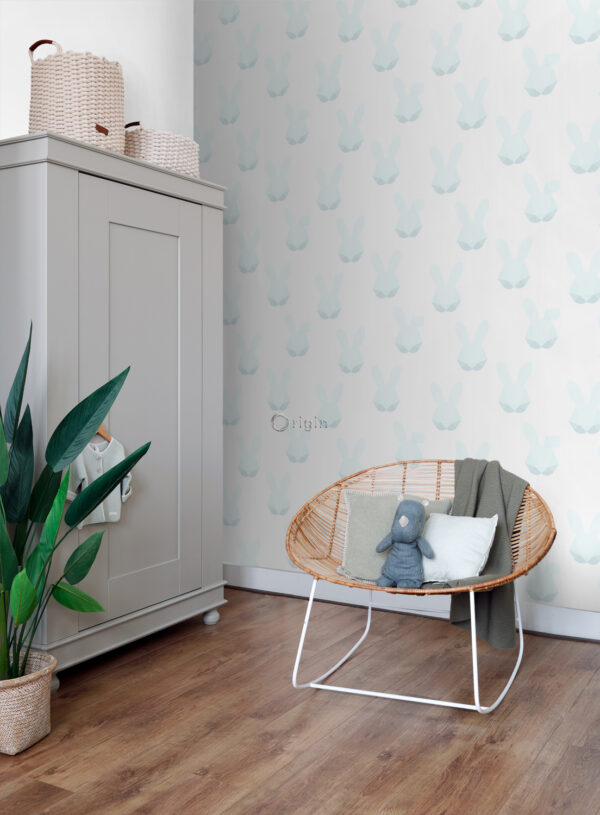 Origin Wallcoverings origami jänesed - pastelsinine