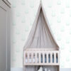Origin Wallcoverings origami jänesed - mattvalge ja mündiroheline