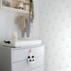 Origin Wallcoverings origami jänesed - mattvalge ja mündiroheline
