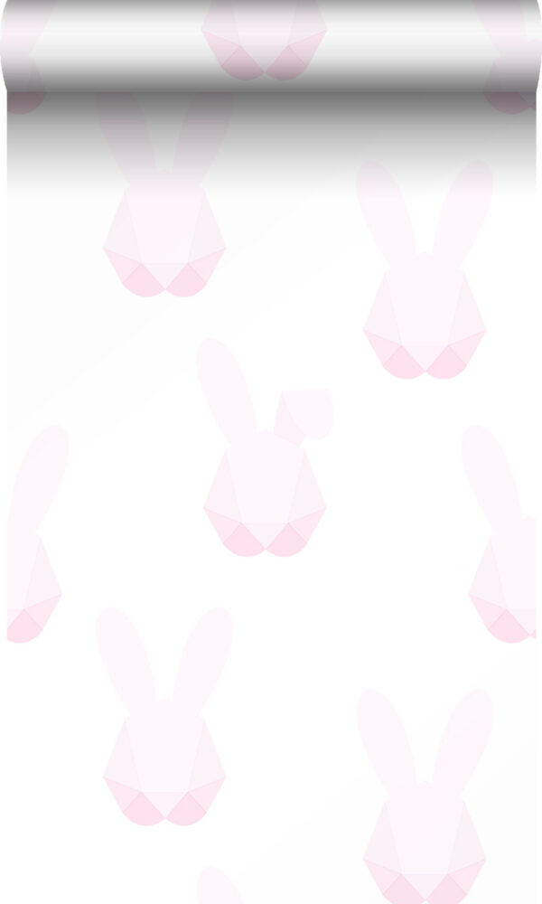 Origin Wallcoverings origami jänesed - pastelpulberroosa ja mündiroheline
