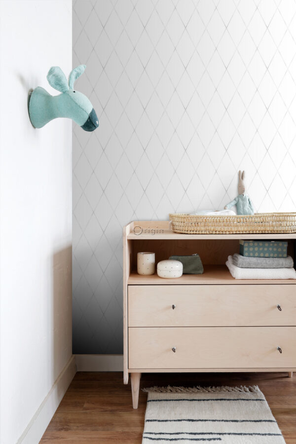 Origin Wallcoverings tapeet rombimotiiv - hele soe hall