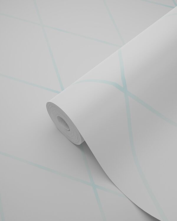 Origin Wallcoverings tapeet rombimotiiv - mattvalge ja mündiroheline