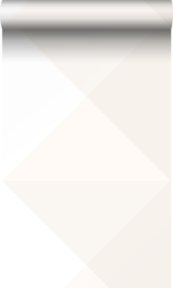 Origin Wallcoverings tapeet suured kolmnurgad - helekreemjas beež ja mattvalge