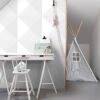 Origin Wallcoverings tapeet suured kolmnurgad - hele soe hall
