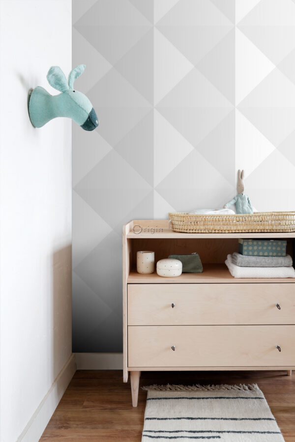 Origin Wallcoverings tapeet suured kolmnurgad - hele soe hall