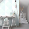 Origin Wallcoverings suurte kolmnurkade tapeet - mattvalge ja mündiroheline