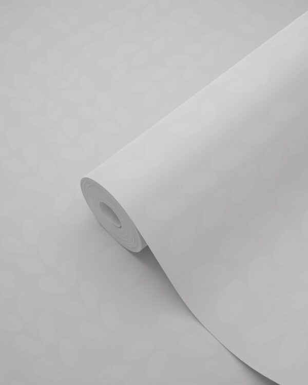 Origin Wallcoverings lehtede tapeet - pastellpulberroosa ja mattvalge