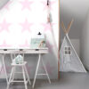 Origin Wallcoverings tapeet suur täht - pastelse roosa ja mattvalge