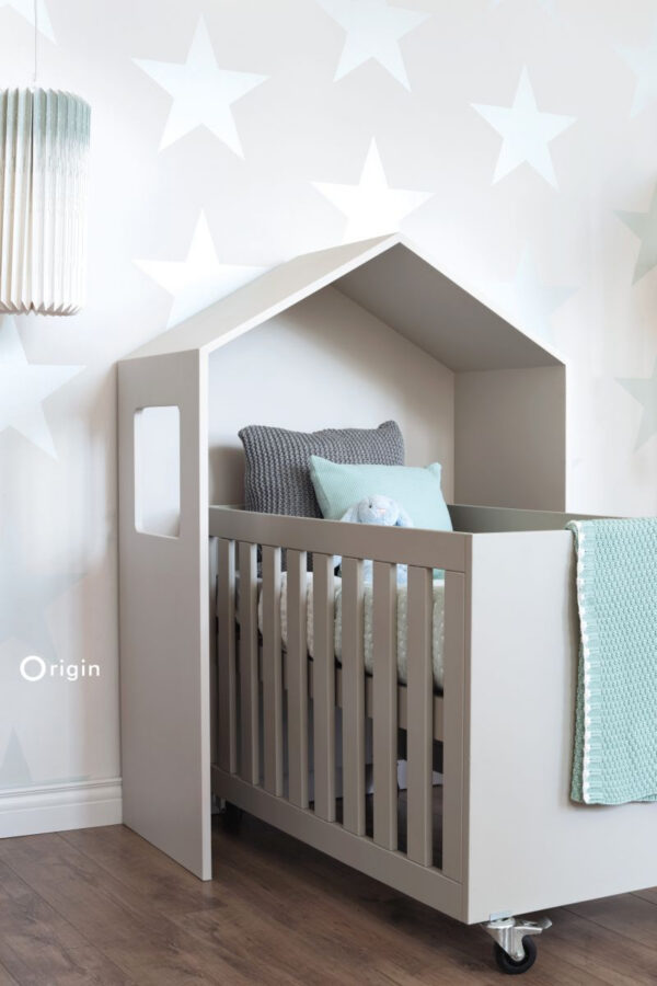 Origin Wallcoverings tapeet suur täht mattvalge ja läikiv pastelse roheline
