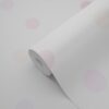 Origin Wallcoverings tapeet täpiline pastellroosa, pastelllilla ja pastellvirsikukarva