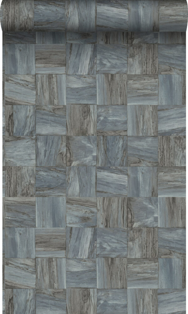 Origin Wallcoverings tapeet ruudukujulised puitlaastud - helehall