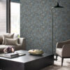 Origin Wallcoverings tapeet ruudukujulised puitlaastud - helehall