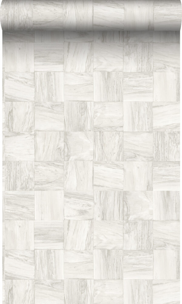 Origin Wallcoverings tapeet ruudukujulised puitlaastud - kreemvalge