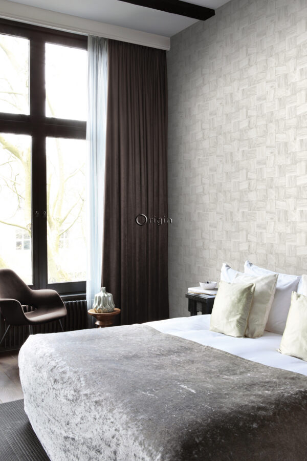 Origin Wallcoverings tapeet ruudukujulised puitlaastud - kreemvalge