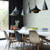 Origin Wallcoverings tapeet ruudukujulised puitlaastud - helehall ja roheline