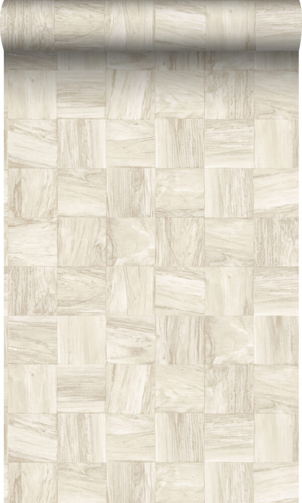 Origin Wallcoverings tapeet ruudukujulised puitprahitükid - beež