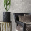 Origin Wallcoverings tapeet ruudukujulised puitlaastud - helehall