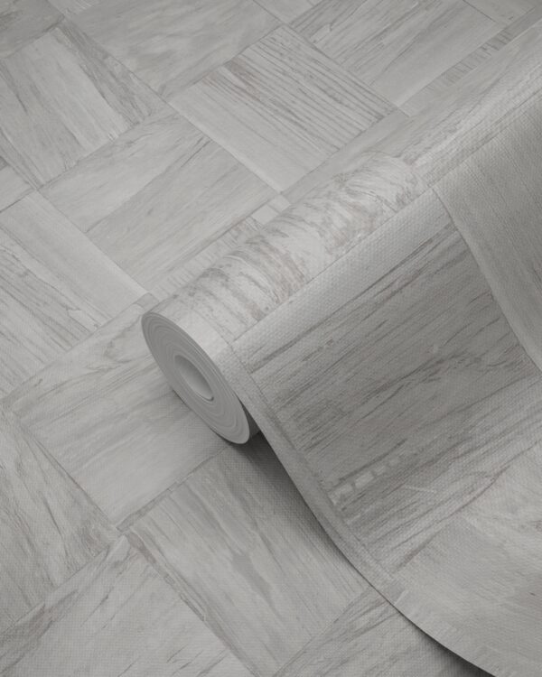 Origin Wallcoverings tapeet ruudukujulised puitlaastud - helehall