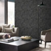 Origin Wallcoverings tapeet ruudukujulised puitlaastud - must
