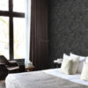 Origin Wallcoverings tapeet ruudukujulised puitlaastud - must