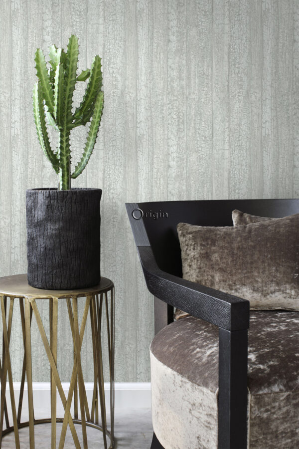 Origin Wallcoverings tapeet puidust lauad - mündiroheline