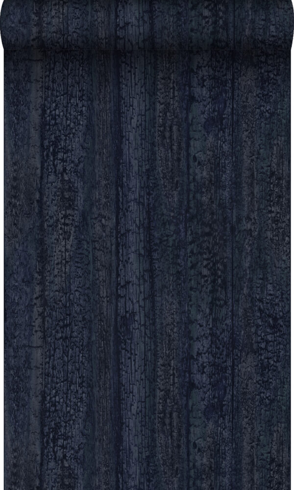 Origin Wallcoverings tapeet puidust lauad - tumesinine