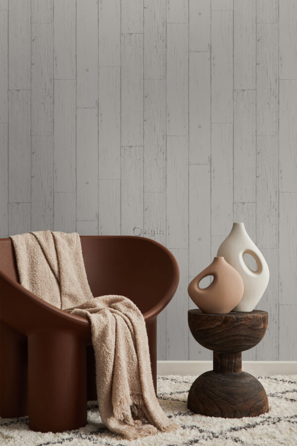 Origin Wallcoverings tapeet kulunud puidust lauad - taupe