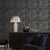 Origin Wallcoverings tapeet ristlõiked puutüved matt must ja hõbedane