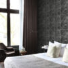 Origin Wallcoverings tapeet ristlõiked puutüved matt must ja hõbedane
