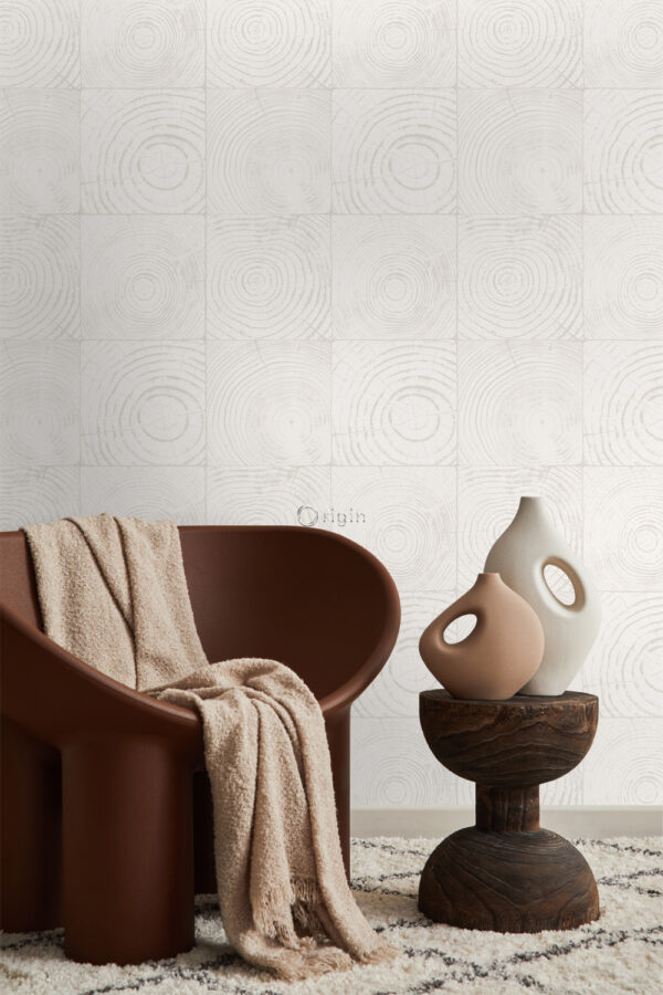 Origin Wallcoverings tapeet ristlõiked puutüved - elevandiluuvalge