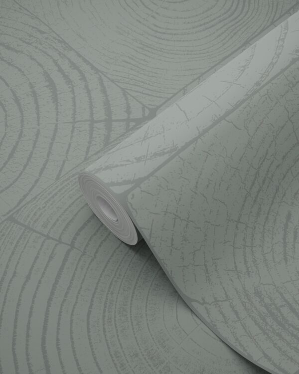 Origin Wallcoverings tapeet puidutüved ristlõiked - laguunroheline