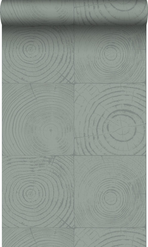 Origin Wallcoverings tapeet puidutüved ristlõiked - laguunroheline