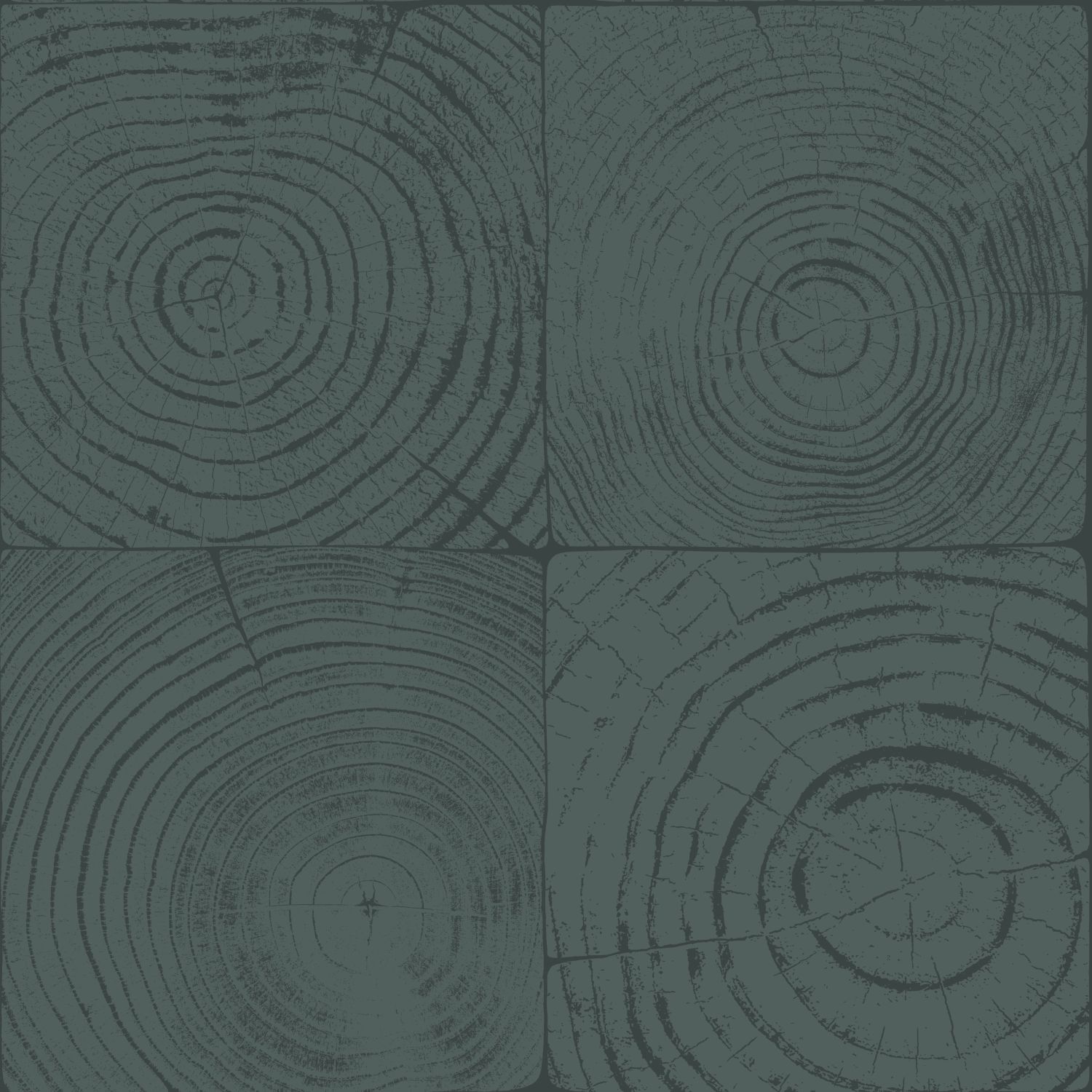 Origin Wallcoverings tapeet puidutüvede ristlõiked - smaragdroheline