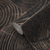 Origin Wallcoverings tapeet puidutüvede ristlõiked - matt must ja läikiv pronks