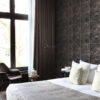 Origin Wallcoverings tapeet puidutüvede ristlõiked - matt must ja läikiv pronks