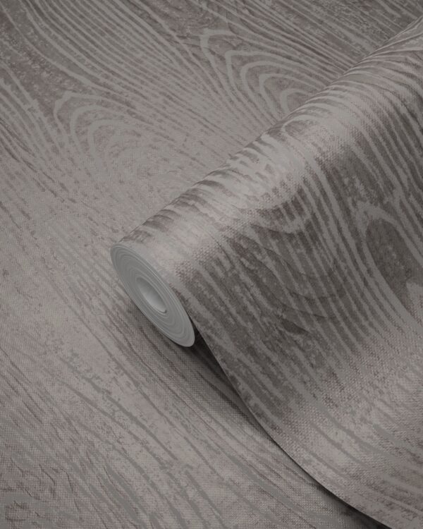 Origin Wallcoverings tapeet puidust lauad puidumustriga - taupe
