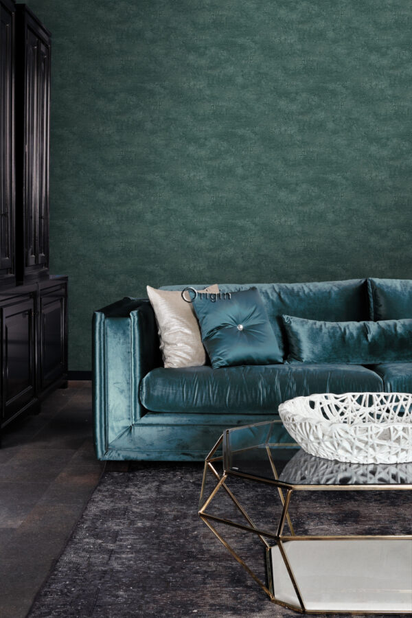 Origin Wallcoverings tapeet looduslik kivi craquelé efektiga - smaragdroheline