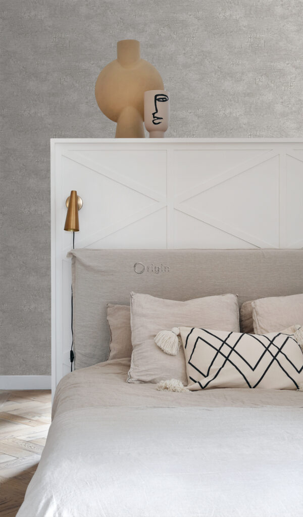 Origin Wallcoverings tapeet looduslik kivi craquelé efekt - helehall