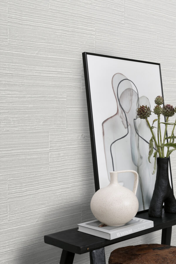 Origin Wallcoverings tapeet karedad retro looduslikud kiviplokid pooltellises - helehall