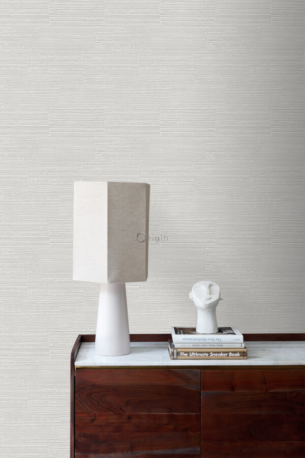 Origin Wallcoverings tapeet karedad retro looduslikud kiviplokid pooltellises - helehall