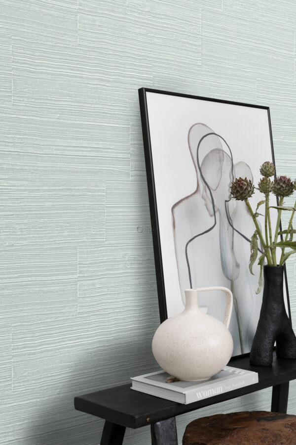 Origin Wallcoverings tapeet krobeline retro looduslik kiviplokk pooltellises sidumises - mündiroheline