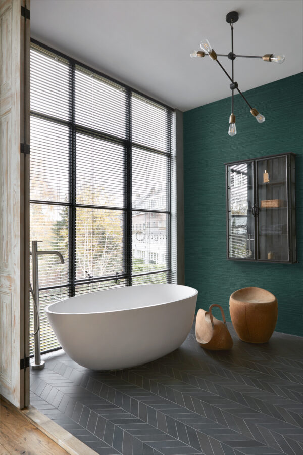 Origin Wallcoverings kare retro looduslik kiviplokk tapeet - smaragdroheline