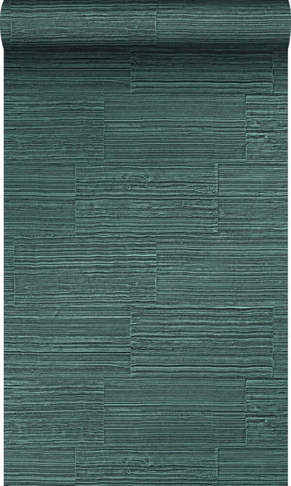 Origin Wallcoverings kare retro looduslik kiviplokk tapeet - smaragdroheline