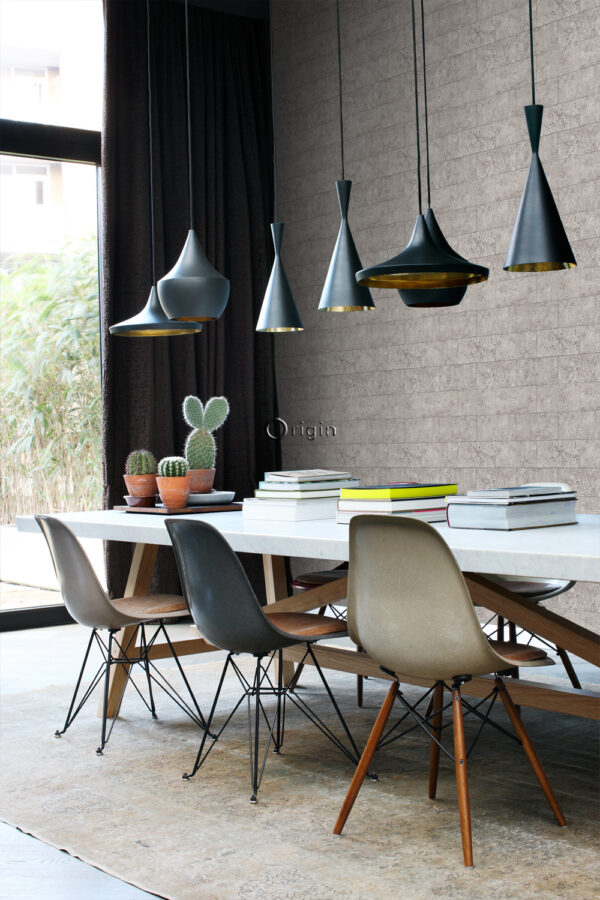 Origin Wallcoverings tapeet lubjakiviplokid pooltellises sidumises - helehall
